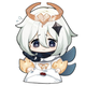A sad looking Paimon chibi.